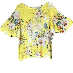 Floral Yellow Women's Sweater